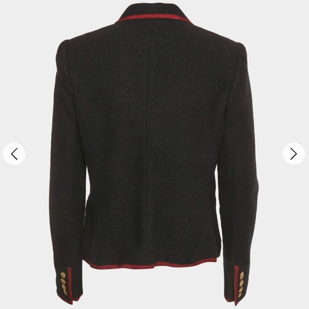 Ralph Lauren Polo Varsity Wool Blazer Tipped Jacket Crest Pocket 4 - Picture 5 of 8